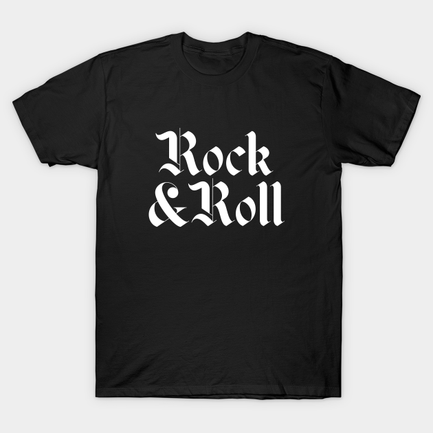 rock and roll typography design Rock And Roll TShirt TeePublic